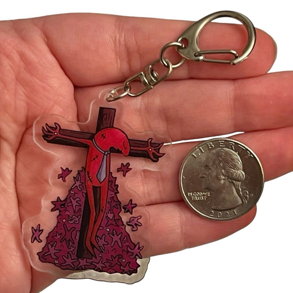 Smiling Friends Crucified Allan Blibley Control Episode One Acyrlic Keychain